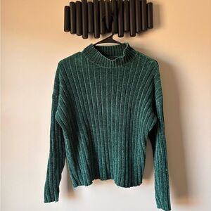art class Deep Green Ribbed Cowlneck Sweater
